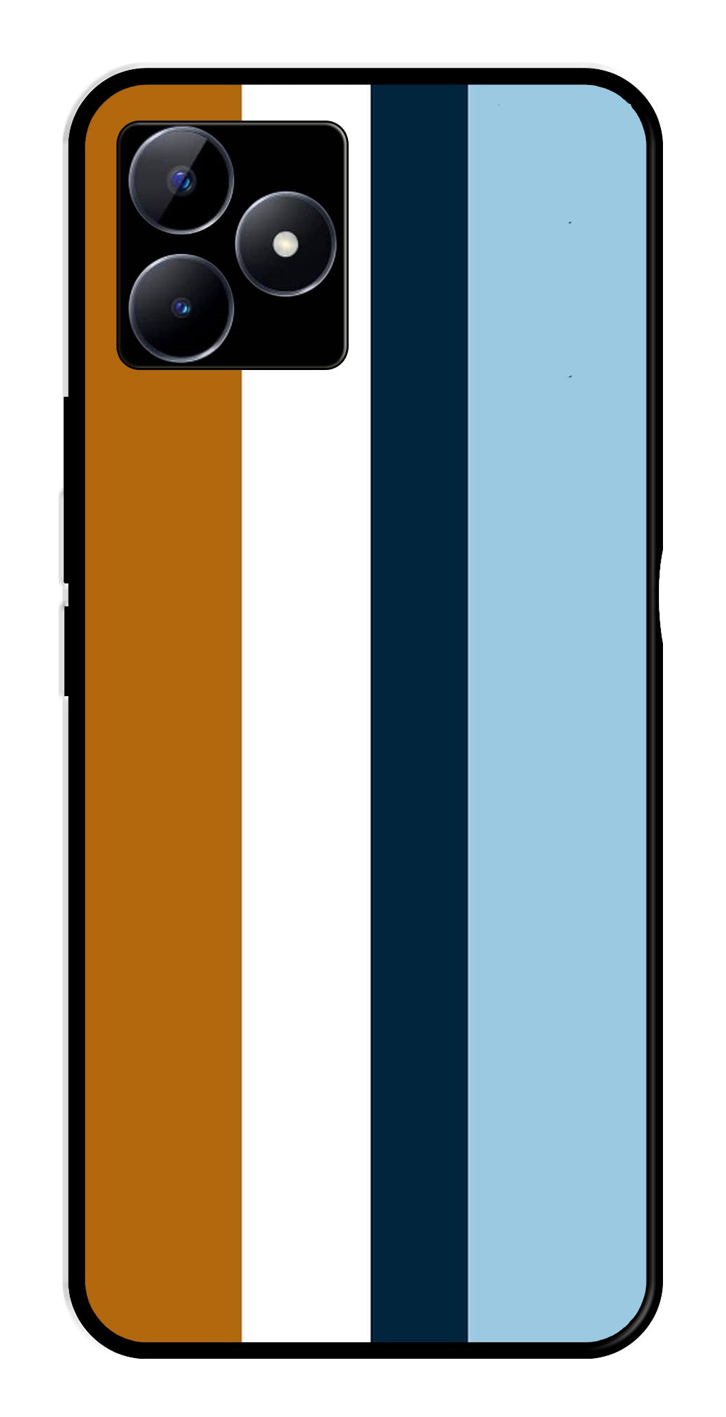 MultiColor Pattern Metal Mobile Case for Realme N53 MultiColor Pattern Metal Mobile Case for Realme N53 (Design No -17)