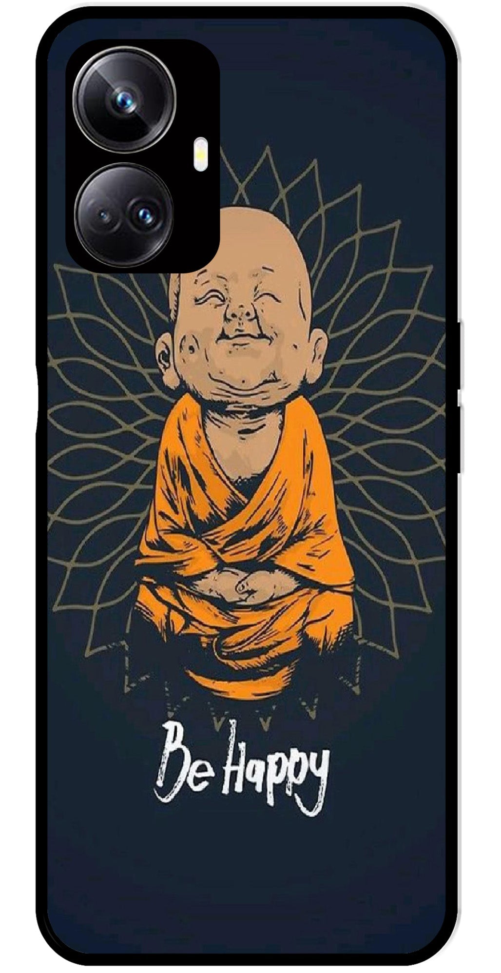 Be Happy Metal Mobile Case for Realme 10 Pro 5G Be Happy Metal Mobile Case for Realme 10 Pro 5G (Design No -27)