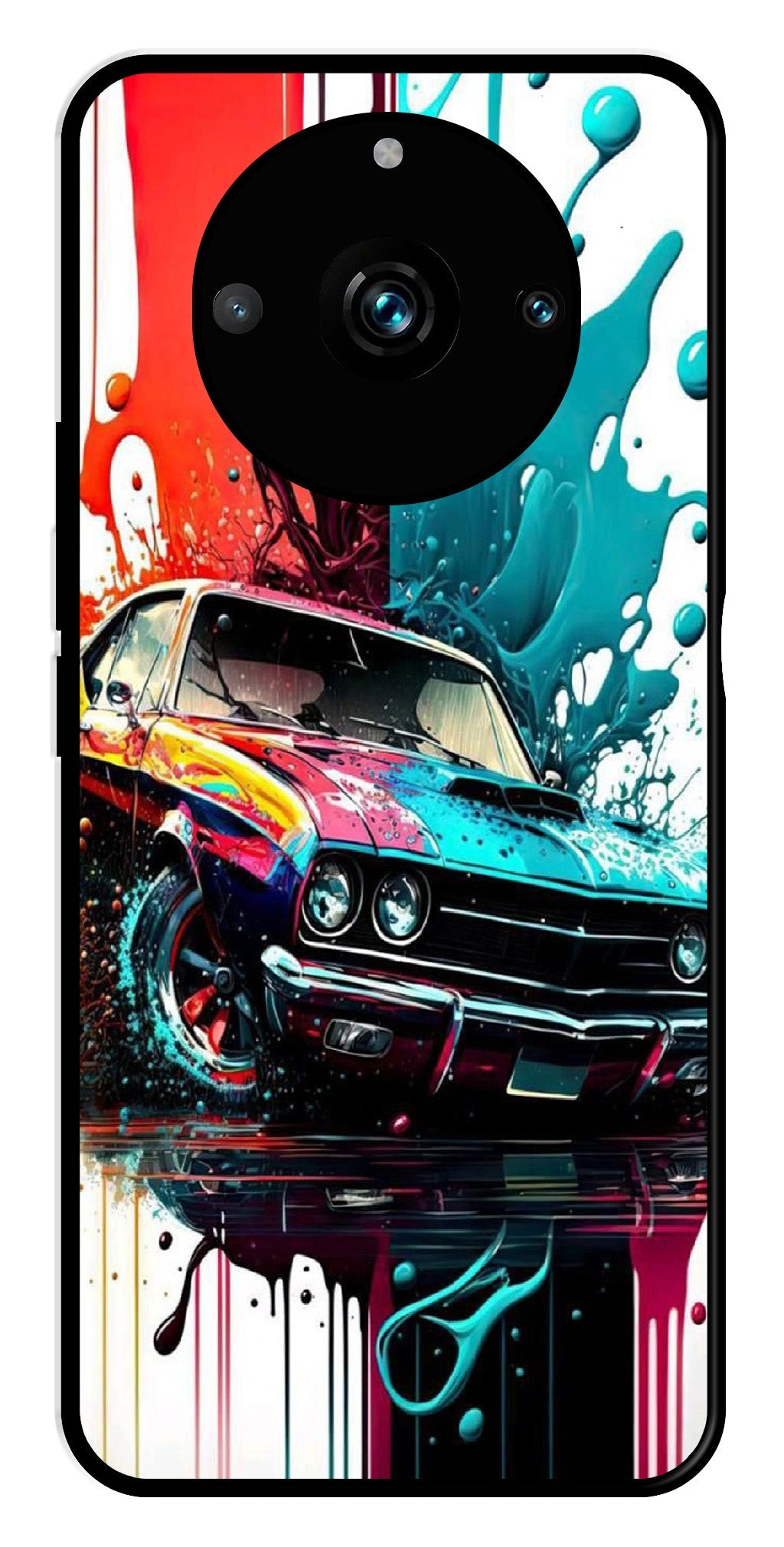 Vintage Car Metal Mobile Case for Realme 11 Pro Plus 5G Vintage Car Metal Mobile Case for Realme 11 Pro Plus 5G (Design No -29)