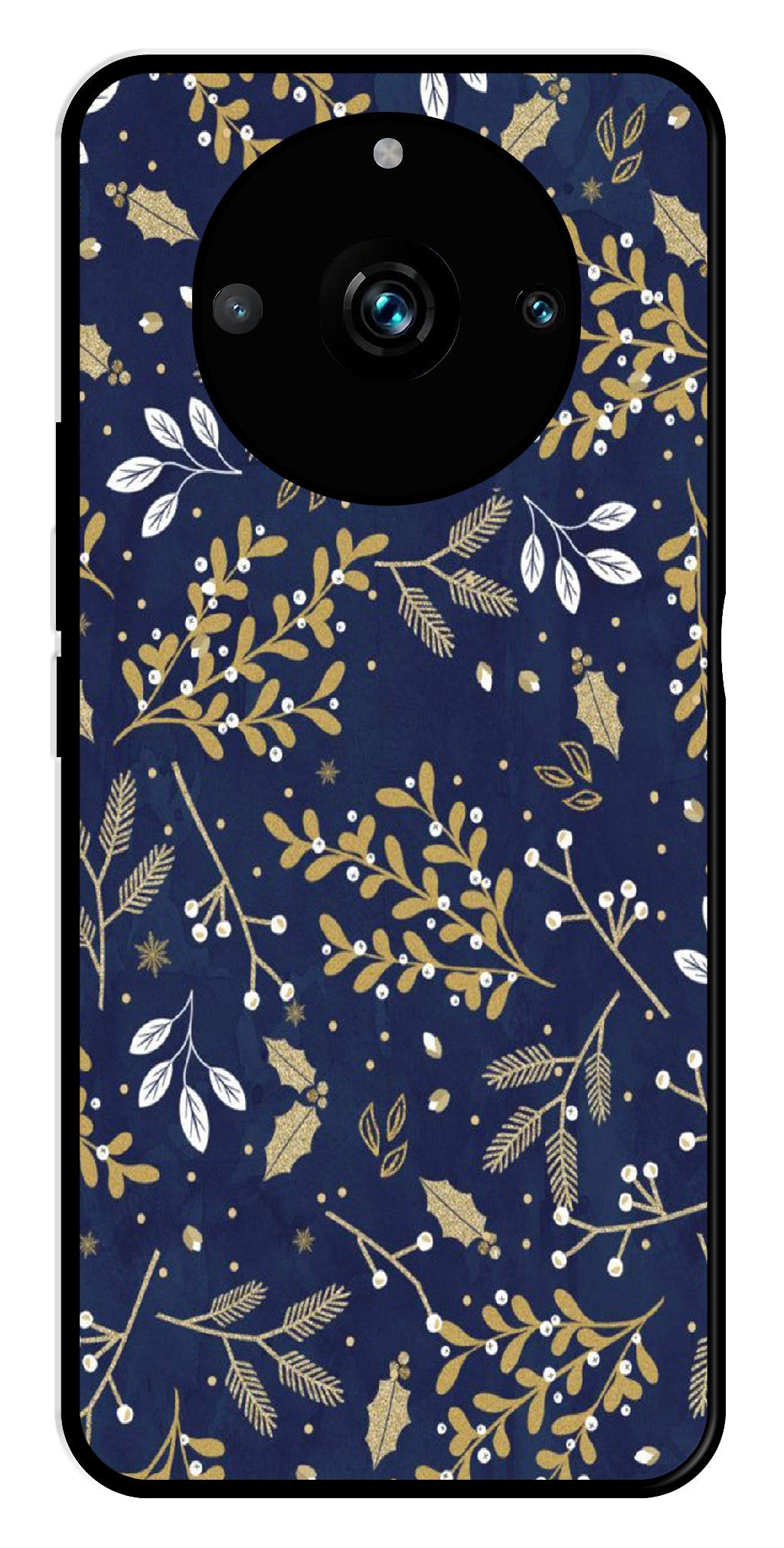 Floral Pattern Metal Mobile Case for Realme 11 Pro Plus 5G Floral Pattern Metal Mobile Case for Realme 11 Pro Plus 5G (Design No -52)