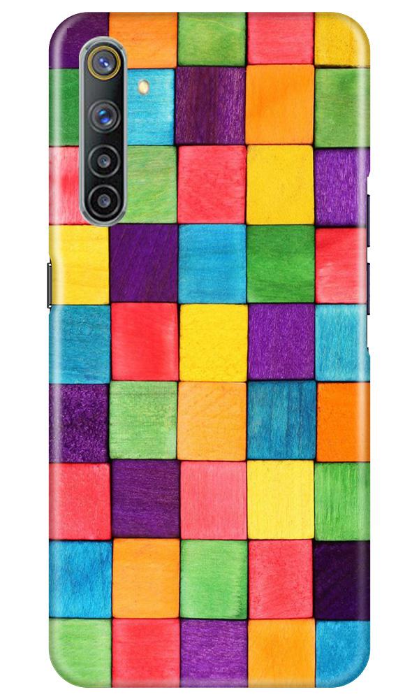 Colorful Square Mobile Back Case for Realme 6 (Design - 218) Colorful Square Case for Realme 6 (Design No. 218)