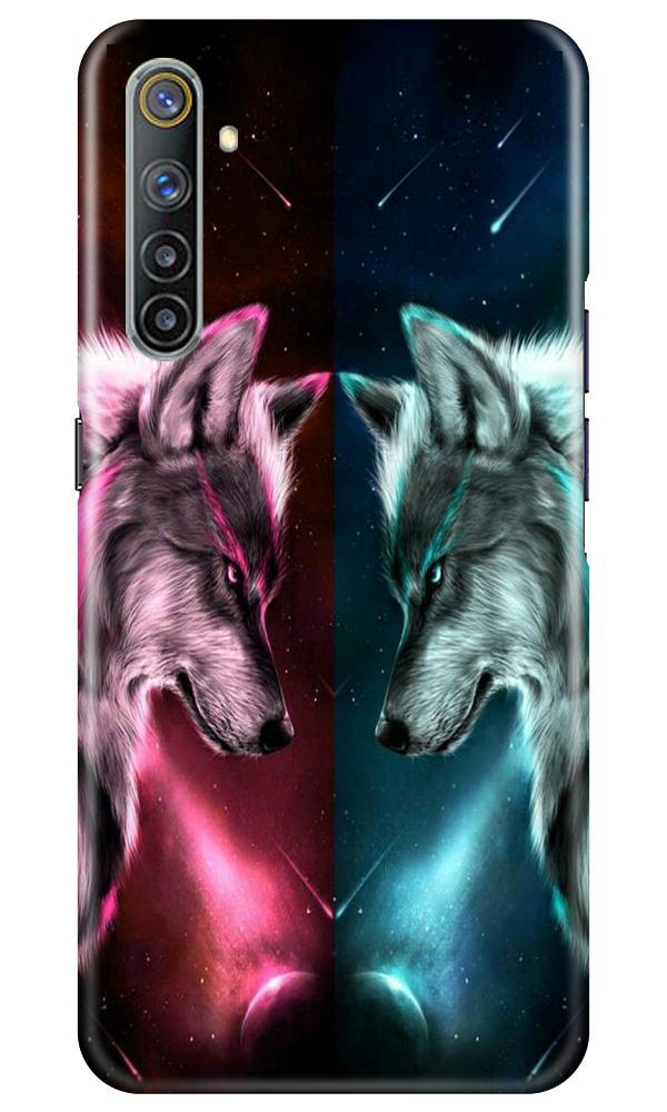 Wolf fight Mobile Back Case for Realme 6 (Design - 221) Wolf fight Case for Realme 6 (Design No. 221)