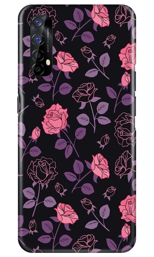 Rose Pattern Mobile Back Case for Realme 7 (Design - 2) Rose Pattern Case for Realme 7