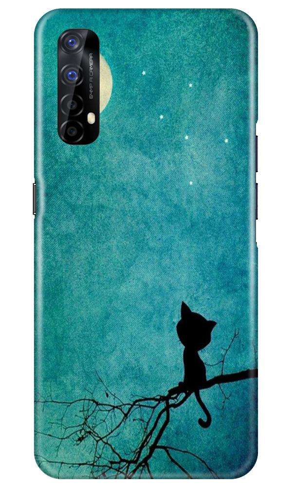 Moon cat Mobile Back Case for Realme 7 (Design - 70) Moon cat Case for Realme 7