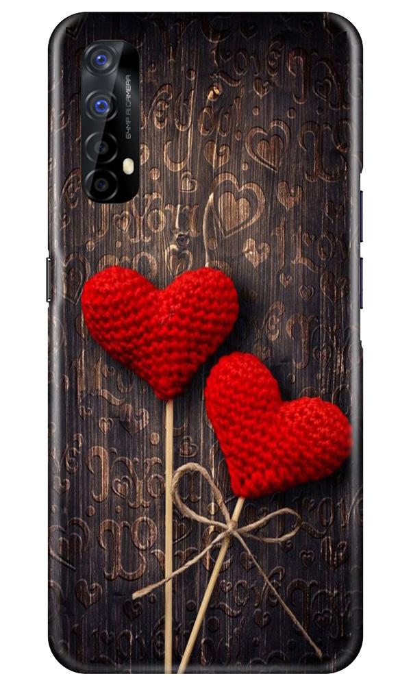 Red Hearts Mobile Back Case for Realme 7 (Design - 80) Red Hearts Case for Realme 7