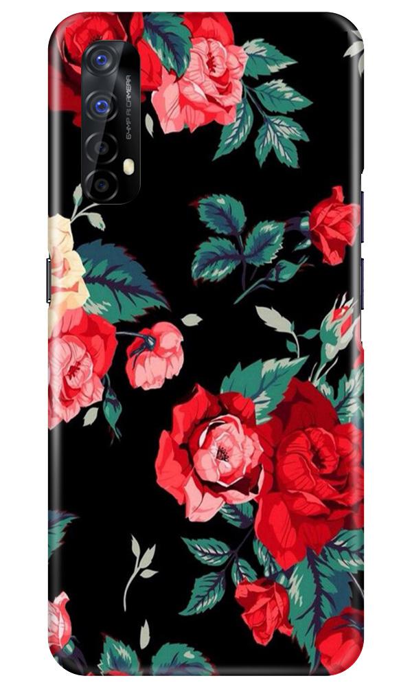 Red Rose2 Mobile Back Case for Realme 7 (Design - 81) Red Rose2 Case for Realme 7