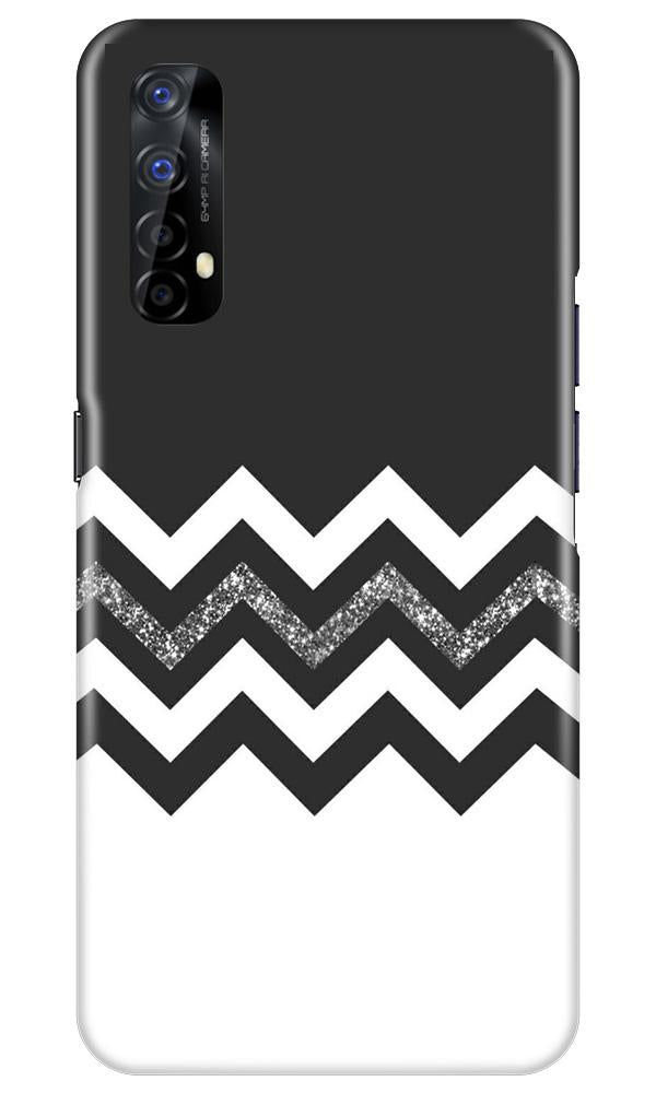 Black white Pattern2Mobile Back Case for Realme 7 (Design - 83) Black white Pattern2Case for Realme 7