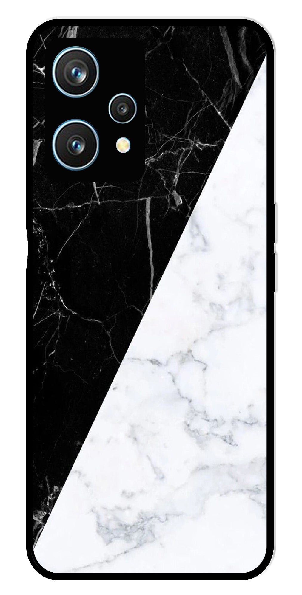 Black White Marble Design Metal Mobile Case for Realme 9 Pro 5G Black White Marble Design Metal Mobile Case for Realme 9 Pro 5G (Design No -09)