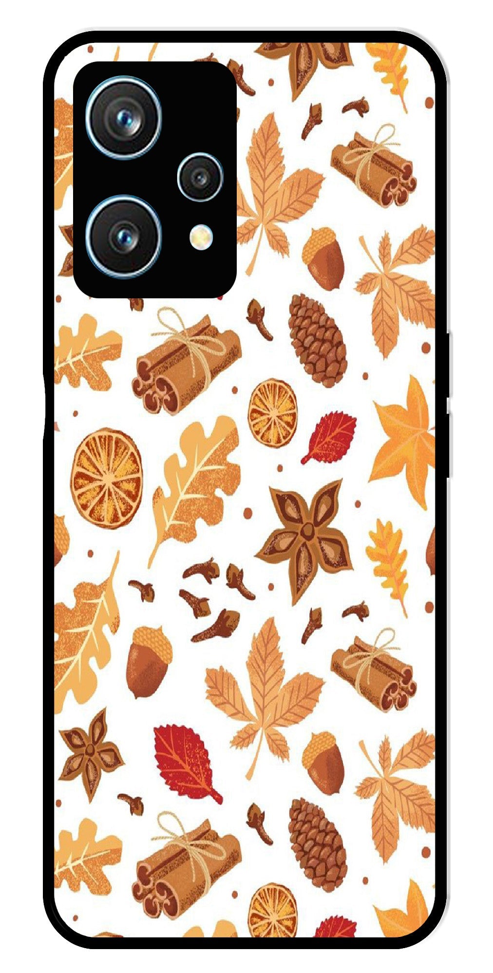 Autumn Leaf Metal Mobile Case for Realme 9 Pro 5G Autumn Leaf Metal Mobile Case for Realme 9 Pro 5G (Design No -19)