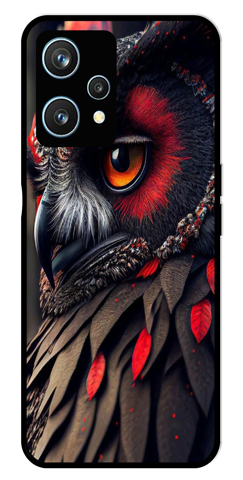 Owl Design Metal Mobile Case for Realme 9 Pro 5G Owl Design Metal Mobile Case for Realme 9 Pro 5G (Design No -26)