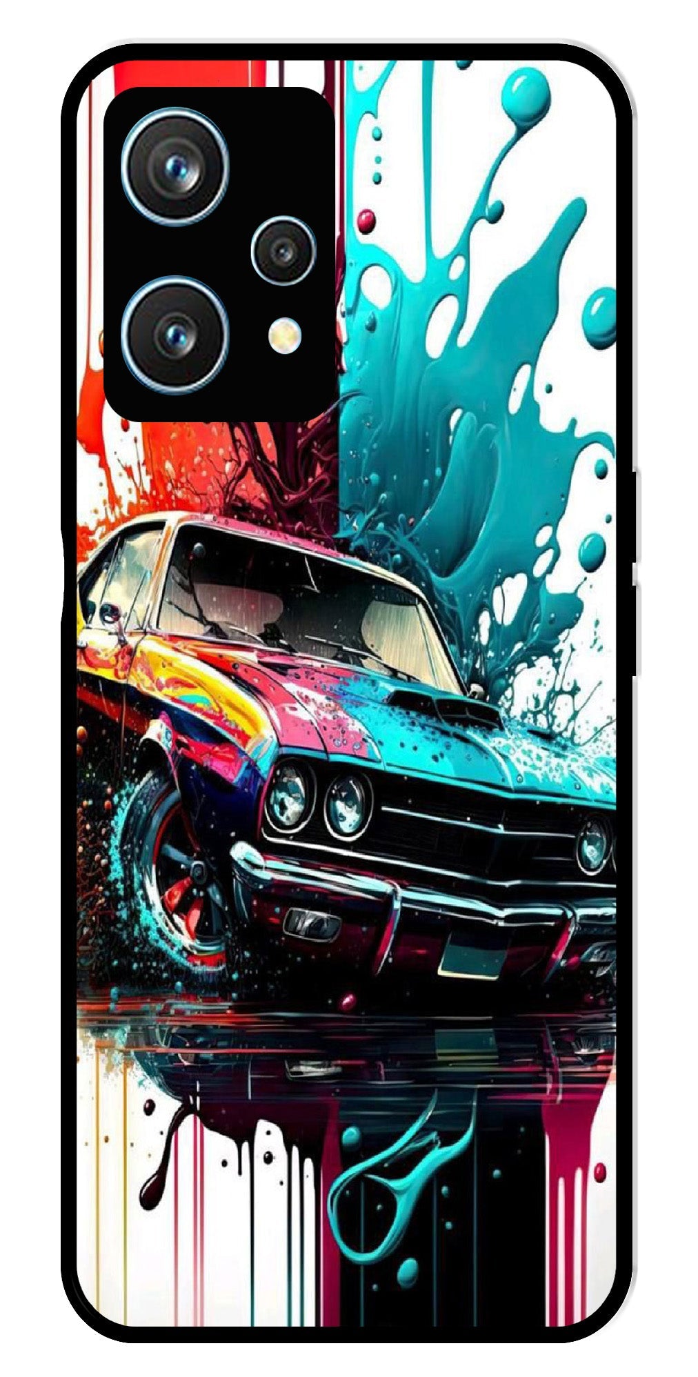 Vintage Car Metal Mobile Case for Realme 9 Pro 5G Vintage Car Metal Mobile Case for Realme 9 Pro 5G (Design No -29)