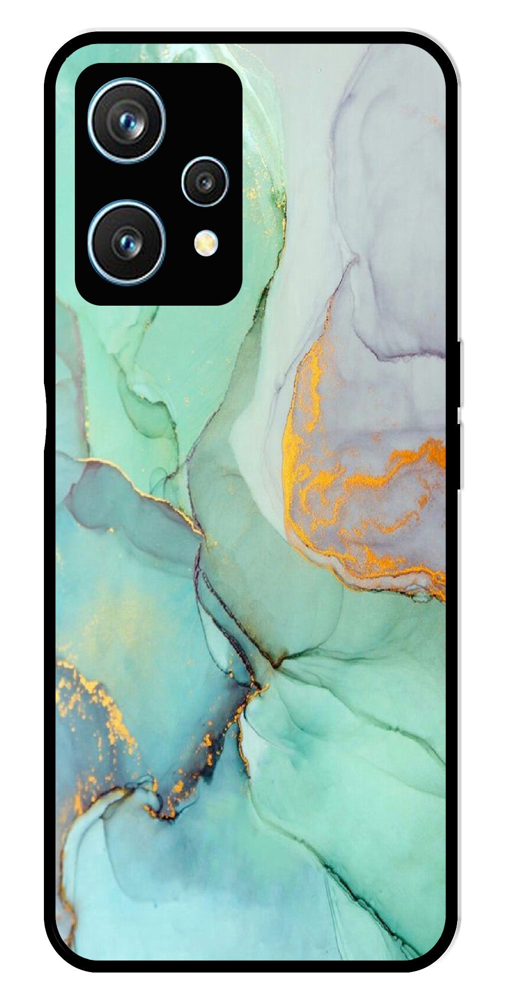 Marble Design Metal Mobile Case for Realme 9 Pro 5G Marble Design Metal Mobile Case for Realme 9 Pro 5G (Design No -46)