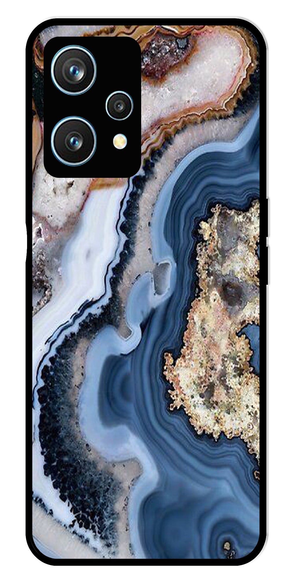 Marble Design Metal Mobile Case for Realme 9 Pro 5G Marble Design Metal Mobile Case for Realme 9 Pro 5G (Design No -53)