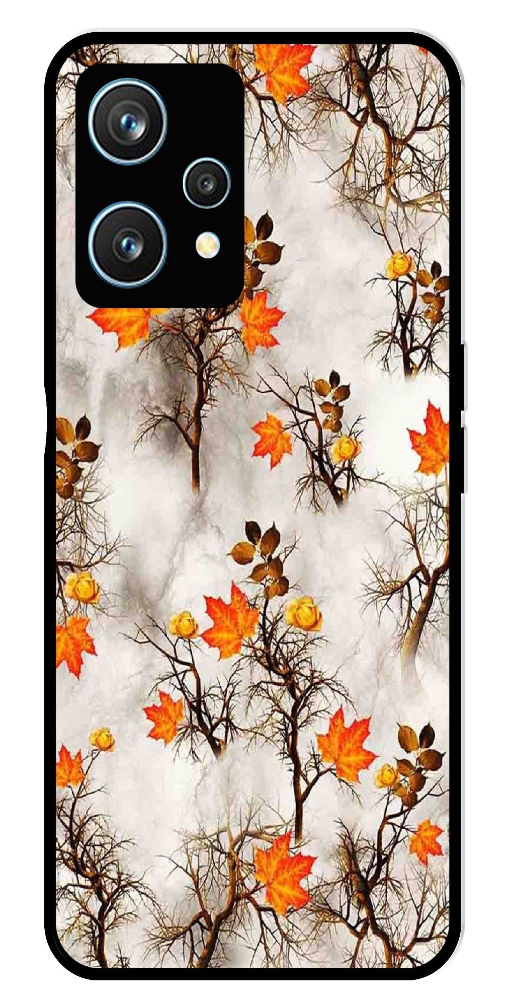 Autumn leaves Metal Mobile Case for Realme 9 Pro 5G (Design No -55)