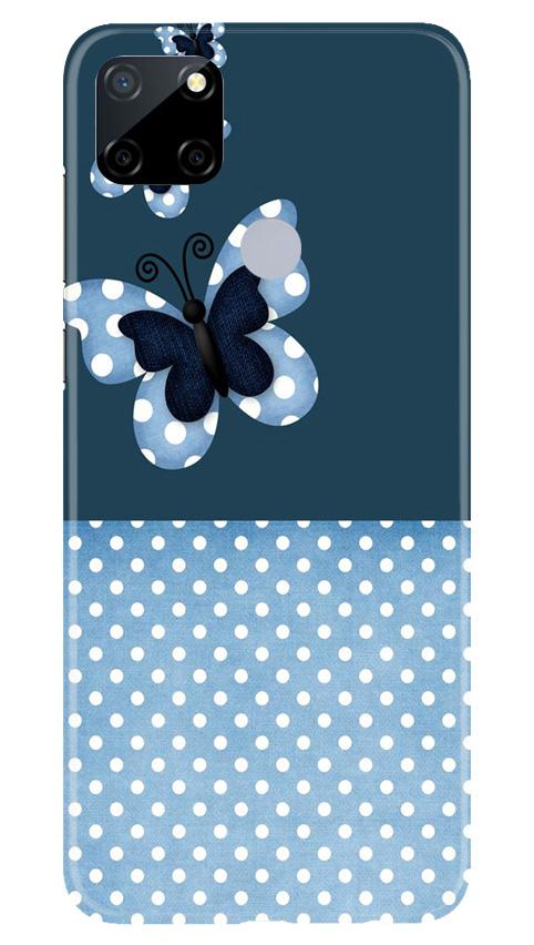 White dots Butterfly Mobile Back Case for Realme Narzo 30a (Design - 31) White dots Butterfly Case for Realme Narzo 30a