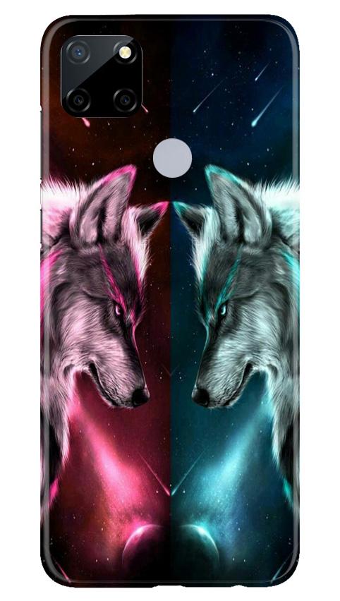 Wolf fight Mobile Back Case for Realme Narzo 30a (Design - 221) Wolf fight Case for Realme Narzo 30a (Design No. 221)