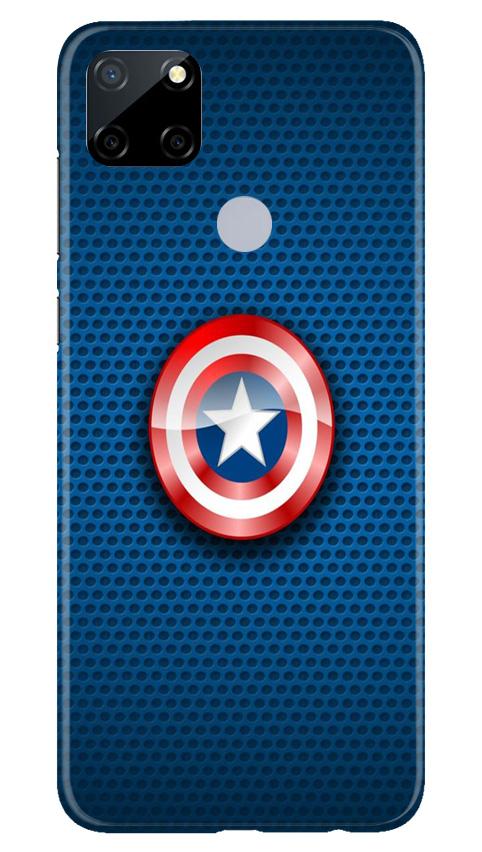 Captain America Shield Mobile Back Case for Realme Narzo 30a (Design - 253) Captain America Shield Case for Realme Narzo 30a (Design No. 253)