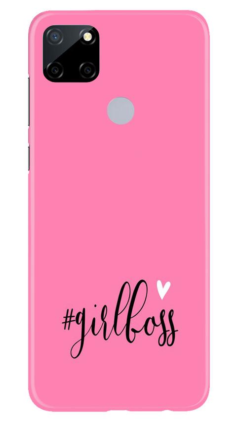Girl Boss Pink Mobile Back Case for Realme Narzo 30a (Design 269)