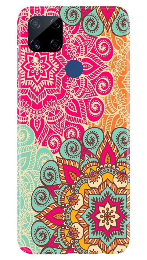 Rangoli art Mobile Back Case for Realme C15 (Design - 6) Rangoli art Case for Realme C15
