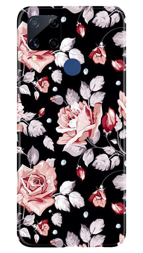 Pink rose Mobile Back Case for Realme C15 (Design - 12) Pink rose Case for Realme C15