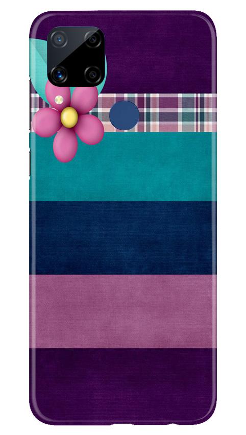 Purple Blue Mobile Back Case for Realme C15 (Design - 37) Purple Blue Case for Realme C15