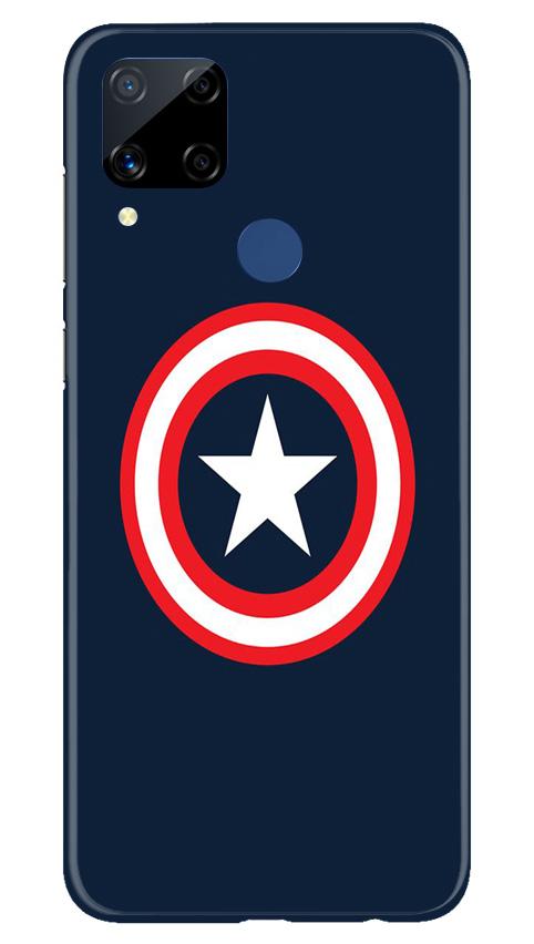 Captain America Mobile Back Case for Realme C15 (Design - 42) Captain America Case for Realme C15
