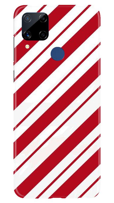 Red White Mobile Back Case for Realme C15 (Design - 44) Red White Case for Realme C15