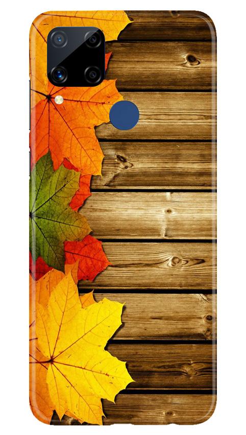 Wooden look3 Mobile Back Case for Realme C15 (Design - 61) Wooden look3 Case for Realme C15