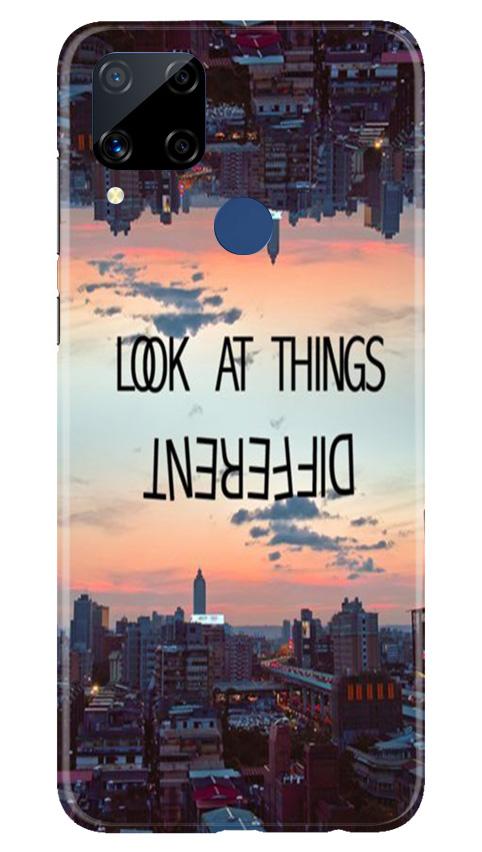 Look at things different Mobile Back Case for Realme C15 (Design - 99) Look at things different Case for Realme C15