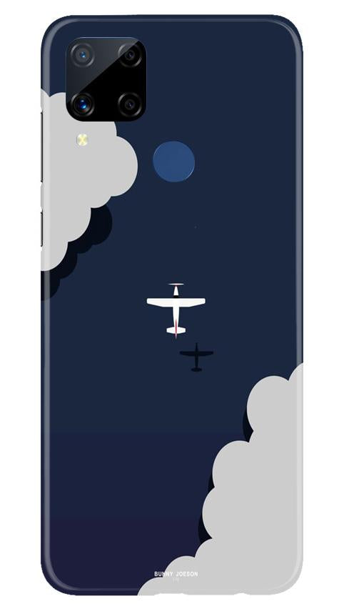 Clouds Plane Mobile Back Case for Realme C15 (Design - 196) Clouds Plane Case for Realme C15 (Design - 196)