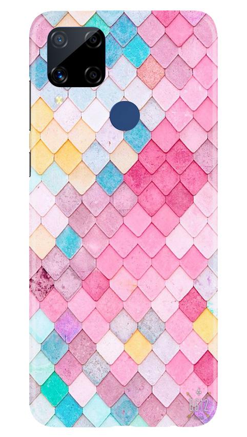Pink Pattern Mobile Back Case for Realme C15 (Design - 215) Pink Pattern Case for Realme C15 (Design No. 215)