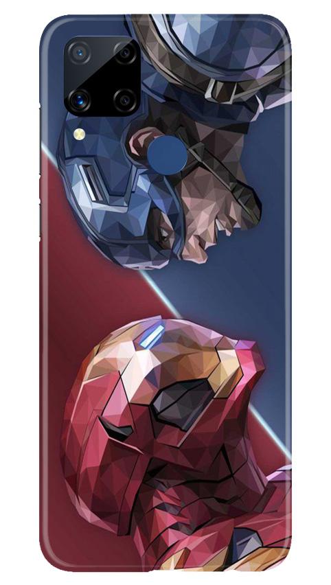 Ironman Captain America Mobile Back Case for Realme C15 (Design - 245) Ironman Captain America Case for Realme C15 (Design No. 245)
