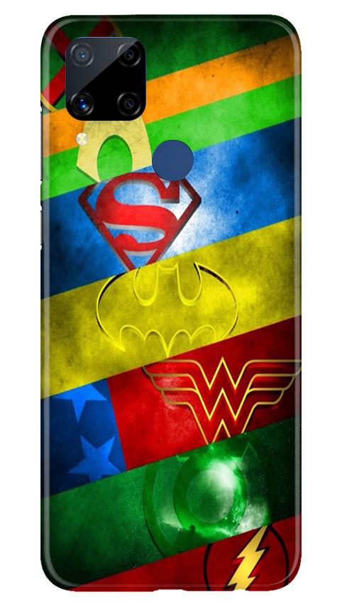 Superheros Logo Mobile Back Case for Realme C15 (Design - 251) Superheros Logo Case for Realme C15 (Design No. 251)