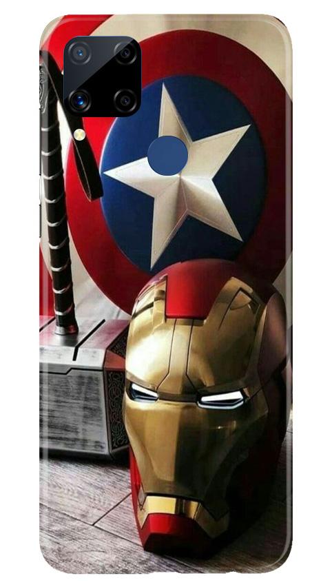 Ironman Captain America Mobile Back Case for Realme C15 (Design - 254) Ironman Captain America Case for Realme C15 (Design No. 254)
