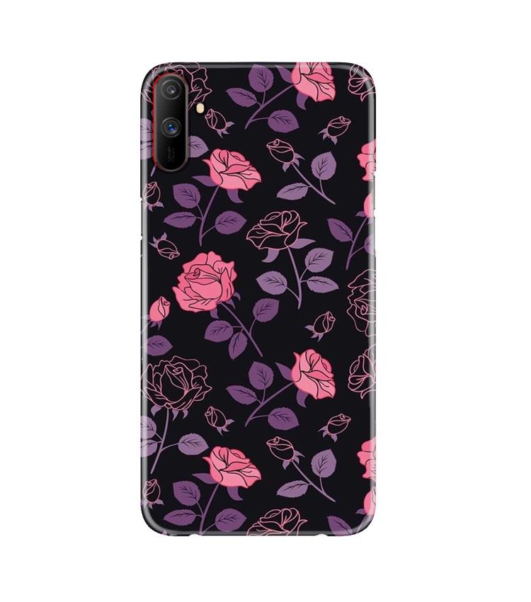 Rose Pattern Mobile Back Case for Realme C3 (Design - 2) Rose Pattern Case for Realme C3