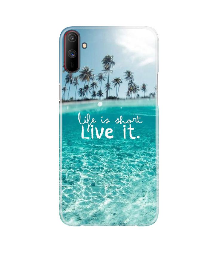 Life is short live it Mobile Back Case for Realme C3 (Design - 45) Life is short live it Case for Realme C3