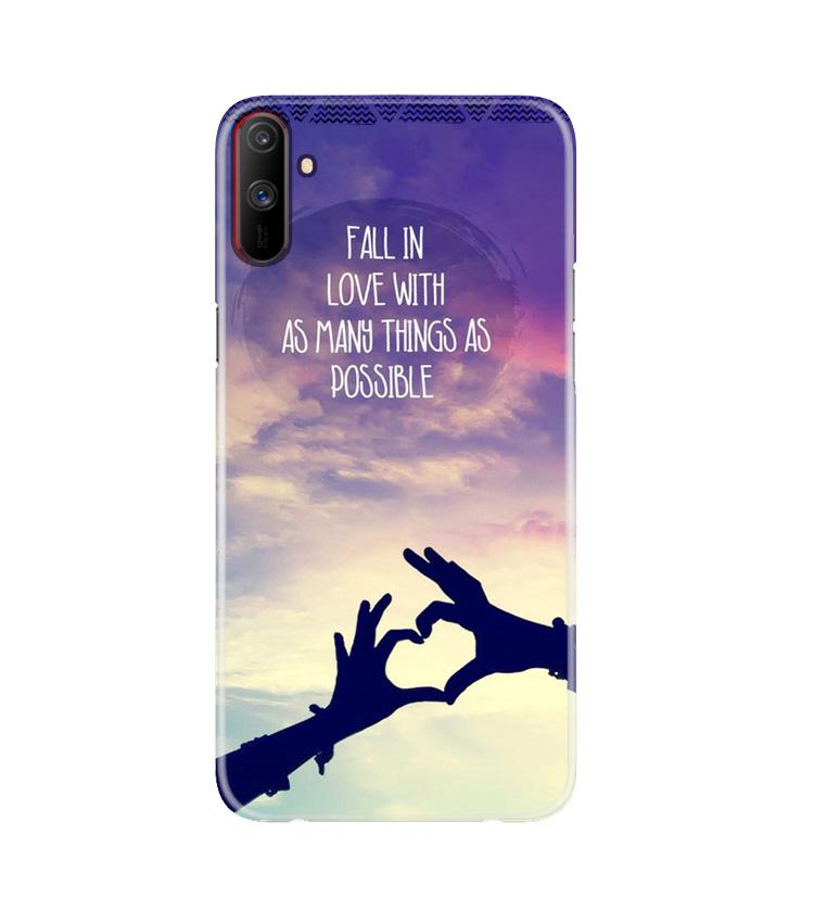 Fall in love Mobile Back Case for Realme C3 (Design - 50) Fall in love Case for Realme C3