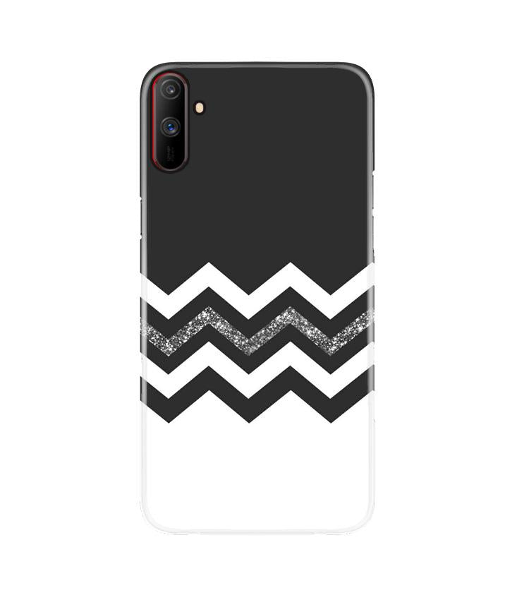 Black white Pattern2Mobile Back Case for Realme C3 (Design - 83) Black white Pattern2Case for Realme C3