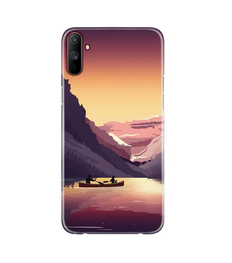 Mountains Boat Mobile Back Case for Realme C3 (Design - 181) Mountains Boat Case for Realme C3 (Design - 181)