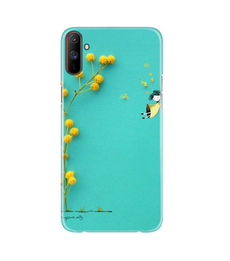 Flowers Girl Case for Realme C3 (Design No. 216)