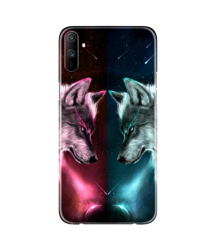 Wolf fight Mobile Back Case for Realme C3 (Design - 221) Wolf fight Case for Realme C3 (Design No. 221)