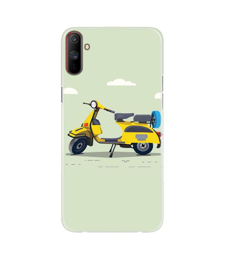 Vintage Scooter Mobile Back Case for Realme C3 (Design - 260) Vintage Scooter Case for Realme C3 (Design No. 260)
