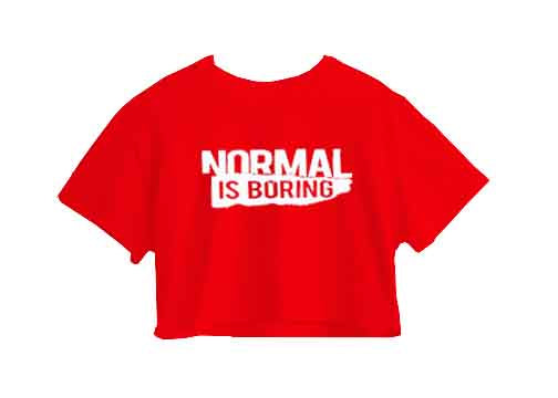 NORMAL IS BORING CROP TOP NORMAL IS BORING CROP TOP