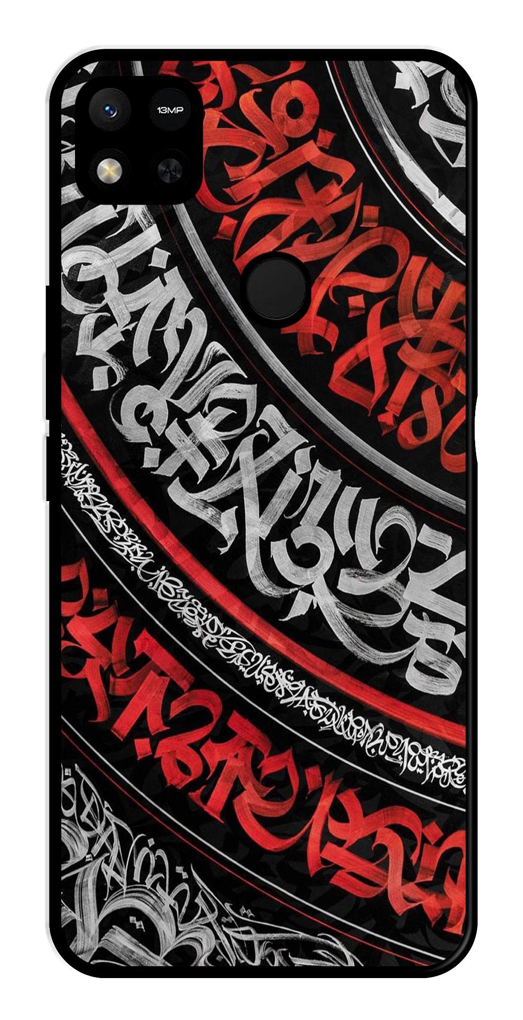 Qalander Art Metal Mobile Case for Redmi 10a (Design No -49)