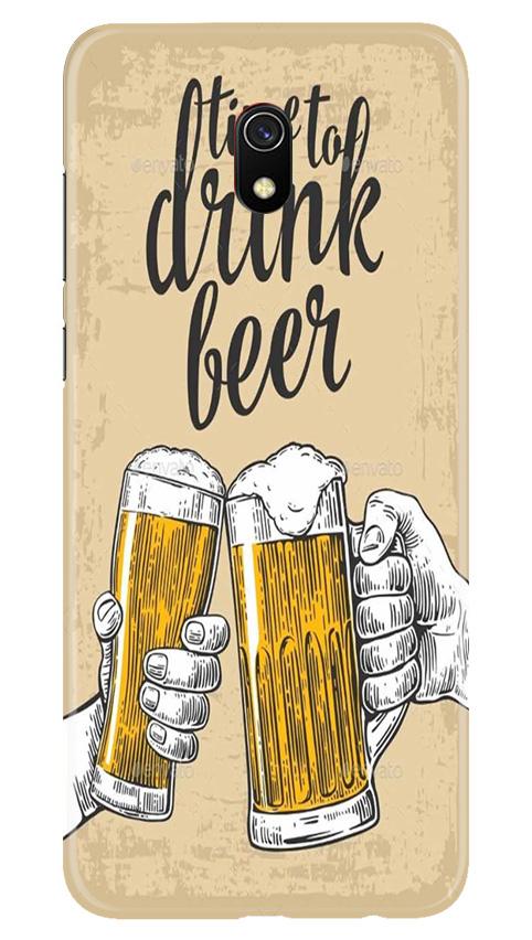 Drink Beer Mobile Back Case for Xiaomi Redmi 8A (Design - 328)