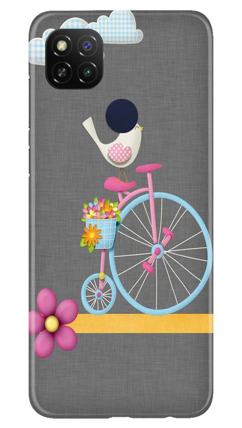 Sparron with cycle Mobile Back Case for Redmi 9 Activ (Design - 34) Sparron with cycle Case for Redmi 9 Activ