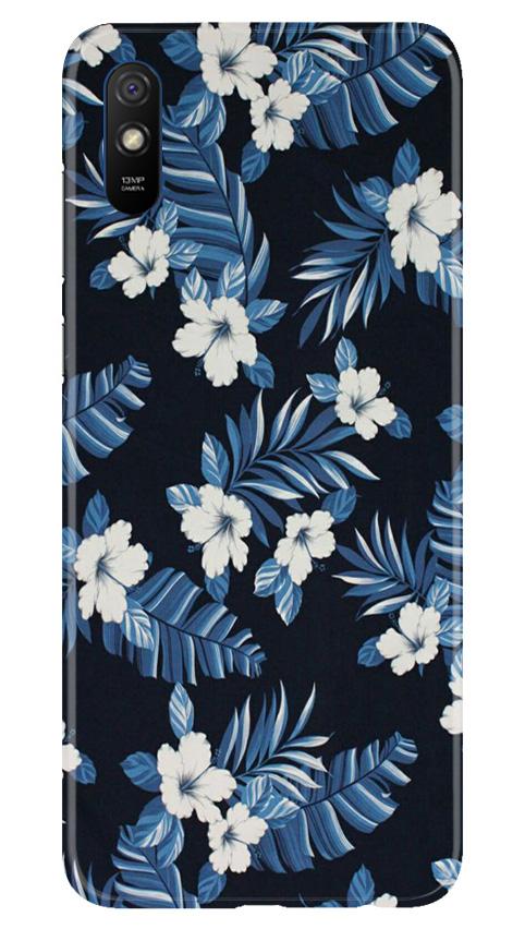 White flowers Blue Background2 Mobile Back Case for Xiaomi Redmi 9i (Design - 15) White flowers Blue Background2 Case for Xiaomi Redmi 9i