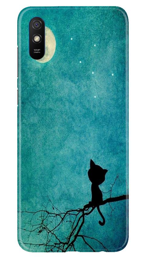 Moon cat Mobile Back Case for Xiaomi Redmi 9i (Design - 70) Moon cat Case for Xiaomi Redmi 9i