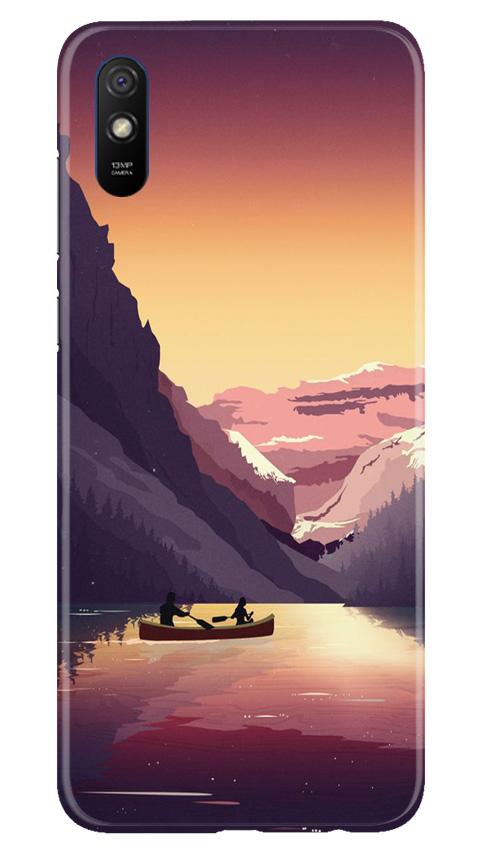 Mountains Boat Mobile Back Case for Xiaomi Redmi 9a (Design - 181) Mountains Boat Case for Xiaomi Redmi 9a (Design - 181)