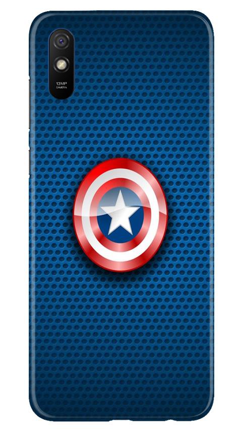 Captain America Shield Mobile Back Case for Xiaomi Redmi 9i (Design - 253) Captain America Shield Case for Xiaomi Redmi 9i (Design No. 253)